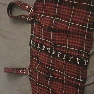 Hot topic plaid cropped tank top